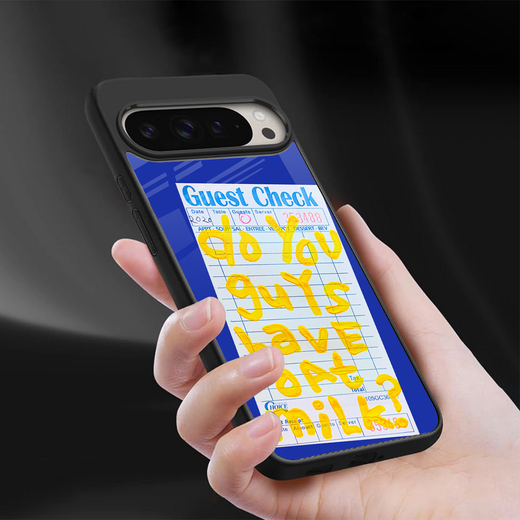 oat milk back phone cover | glass case for google pixel 9 pro