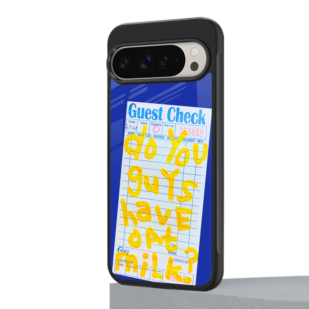 oat milk back phone cover | glass case for google pixel 9 pro