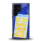 oat milk back phone cover | glass case for samsung galaxy s24 ultra