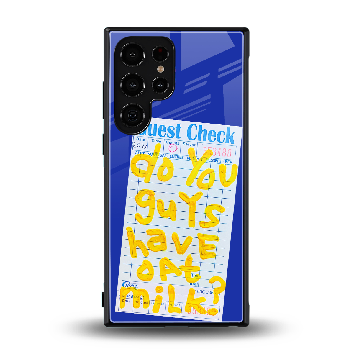 oat milk back phone cover | glass case for samsung galaxy s24 ultra