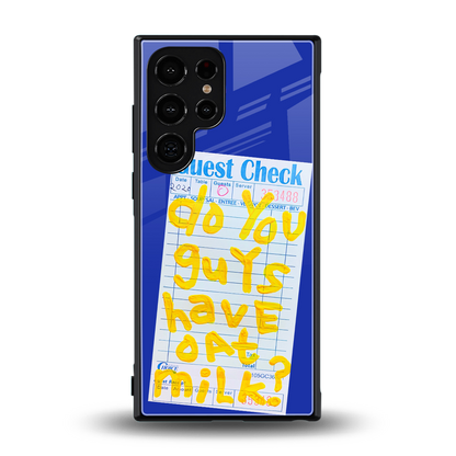 oat milk back phone cover | glass case for samsung galaxy s24 ultra