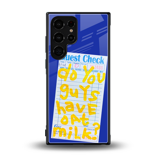 oat milk back phone cover | glass case for samsung galaxy s24 ultra