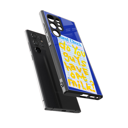 oat milk back phone cover | glass case for samsung galaxy s23 ultra