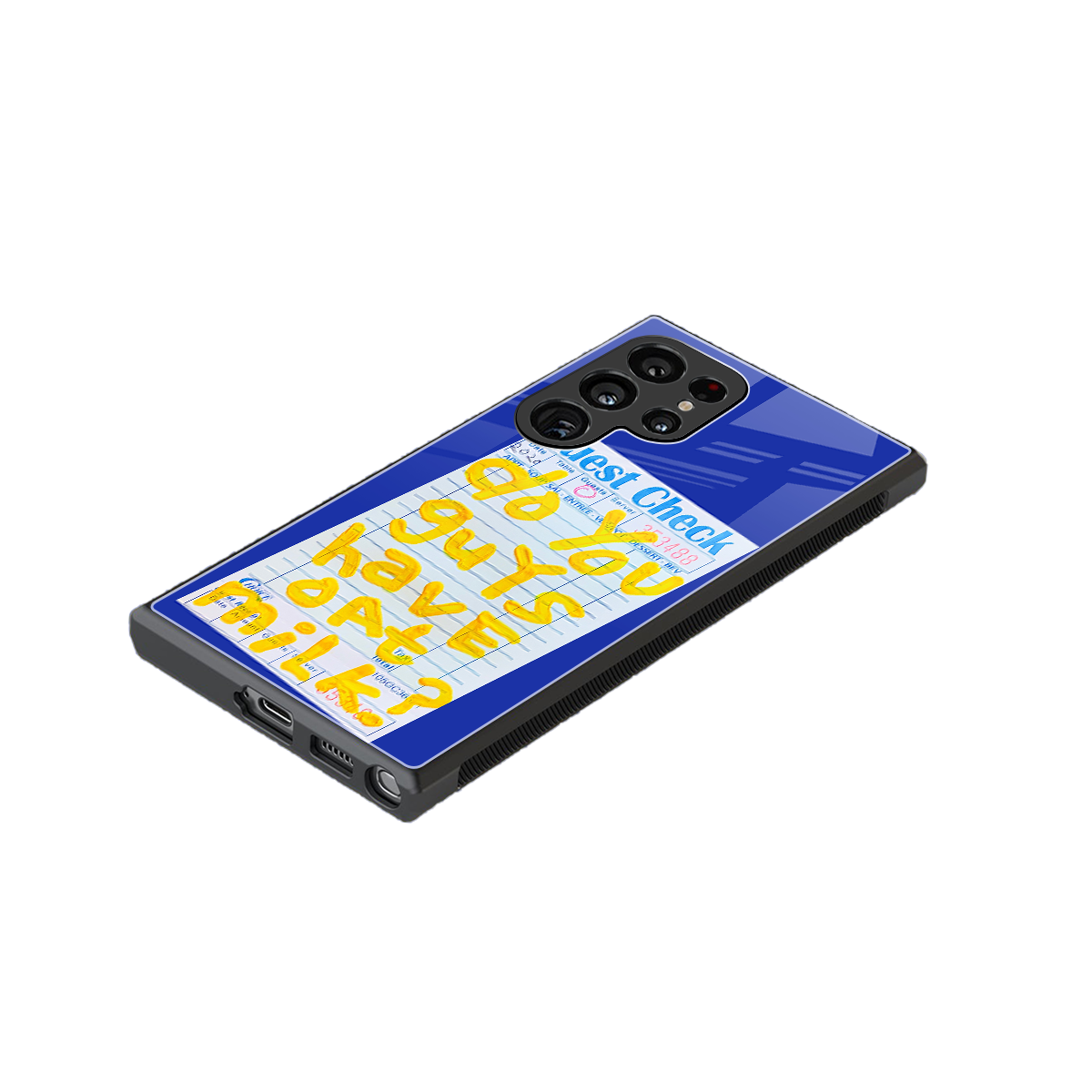 oat milk back phone cover | glass case for samsung galaxy s24 ultra