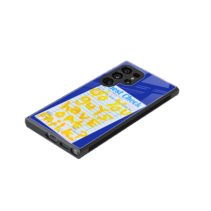 oat milk back phone cover | glass case for samsung galaxy s23 ultra