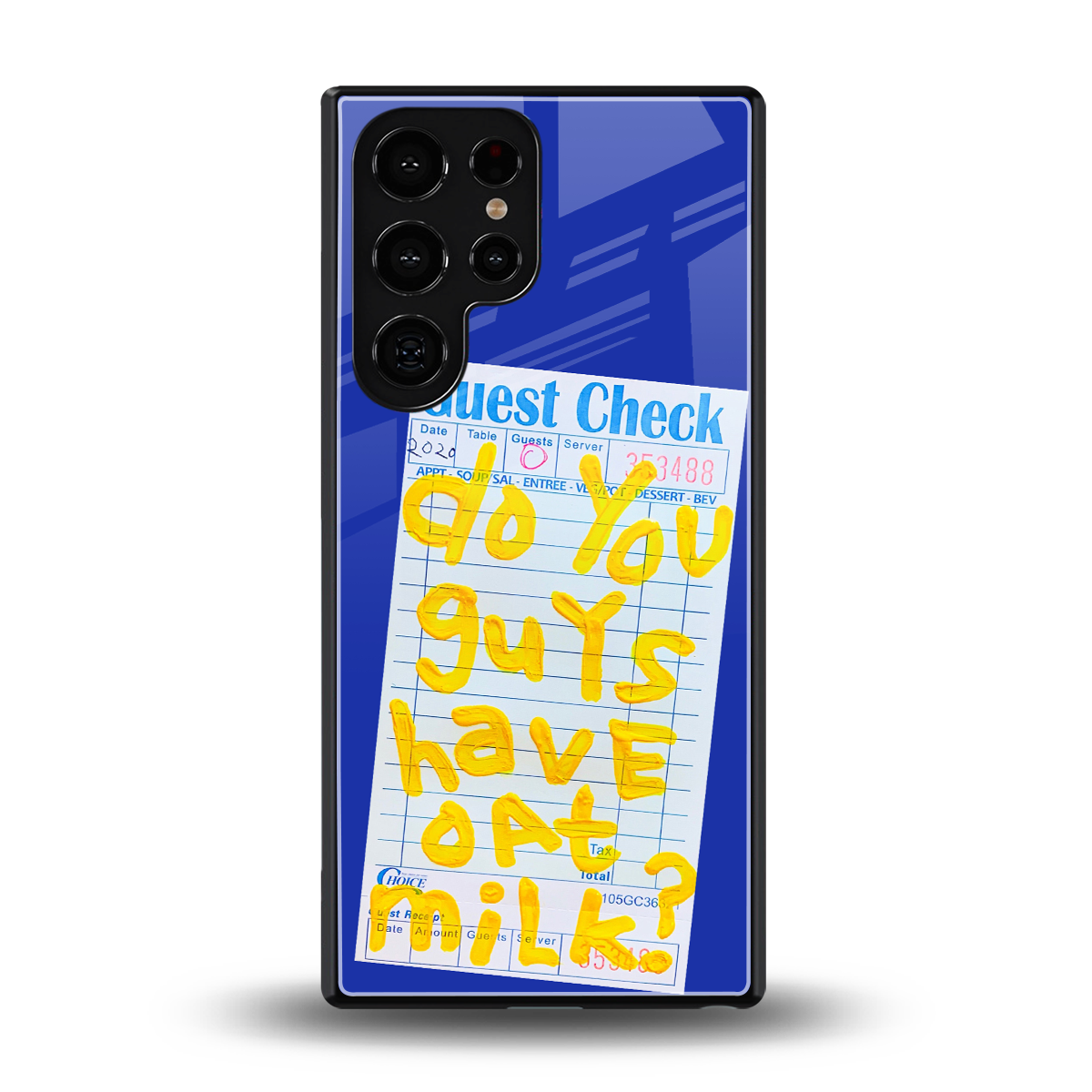 oat milk back phone cover | glass case for samsung galaxy s25 ultra