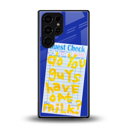 oat milk back phone cover | glass case for samsung galaxy s25 ultra