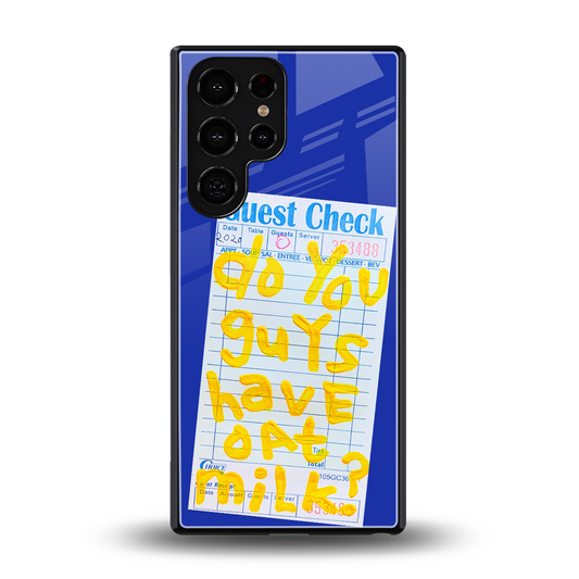 oat milk back phone cover | glass case for samsung galaxy s25 ultra
