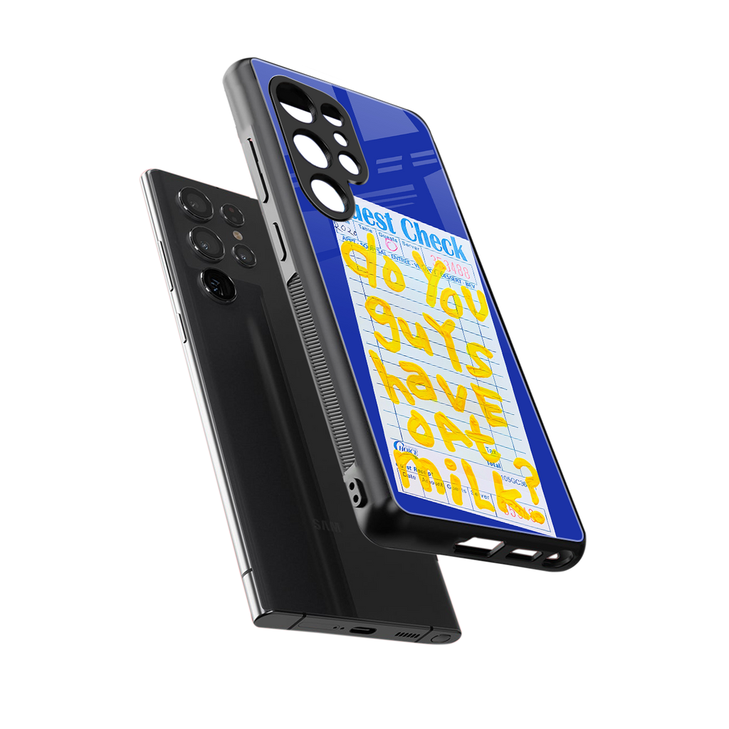 oat milk back phone cover | glass case for samsung galaxy s25 ultra