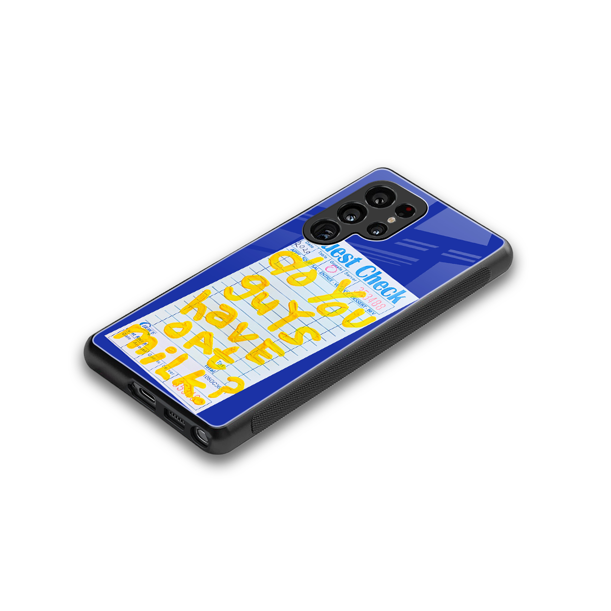 oat milk back phone cover | glass case for samsung galaxy s25 ultra