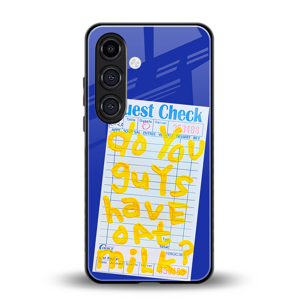 oat milk back phone cover | glass case for samsung galaxy s25