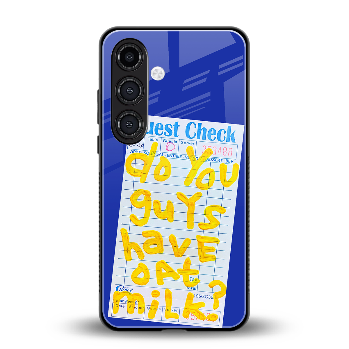 oat milk back phone cover | glass case for samsung galaxy s23 plus