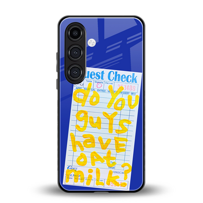 oat milk back phone cover | glass case for samsung galaxy s24 plus