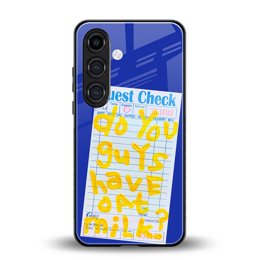 oat milk back phone cover | glass case for samsung galaxy s24 fe