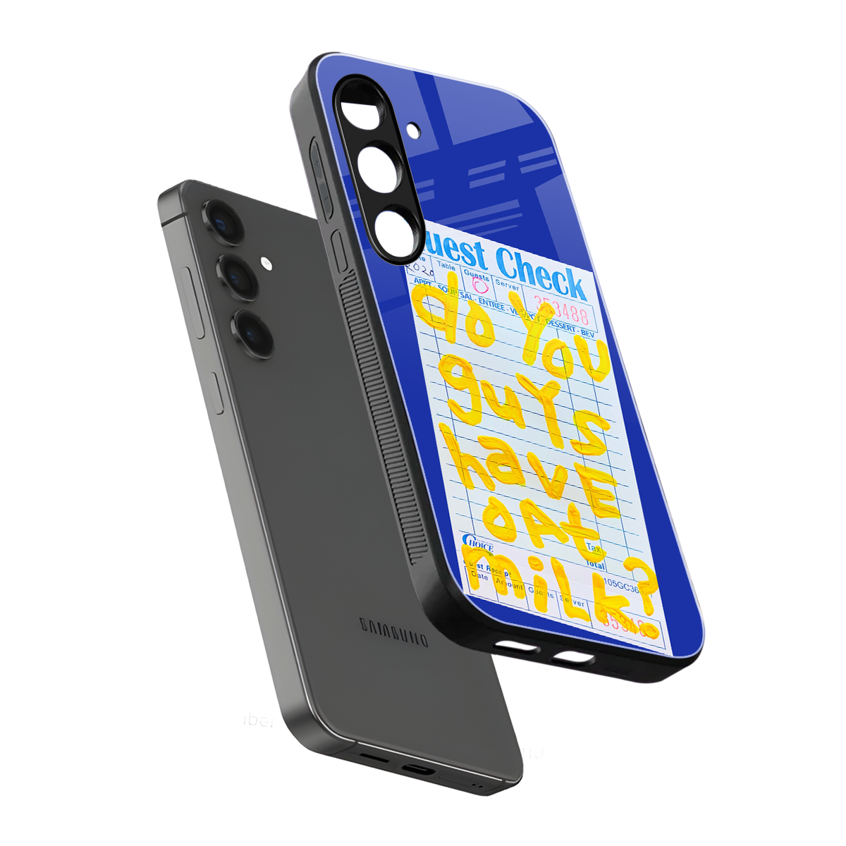 oat milk back phone cover | glass case for samsung galaxy s24 plus