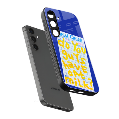 oat milk back phone cover | glass case for samsung galaxy s24 fe