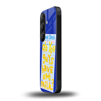 oat milk back phone cover | glass case for samsung galaxy s24 plus