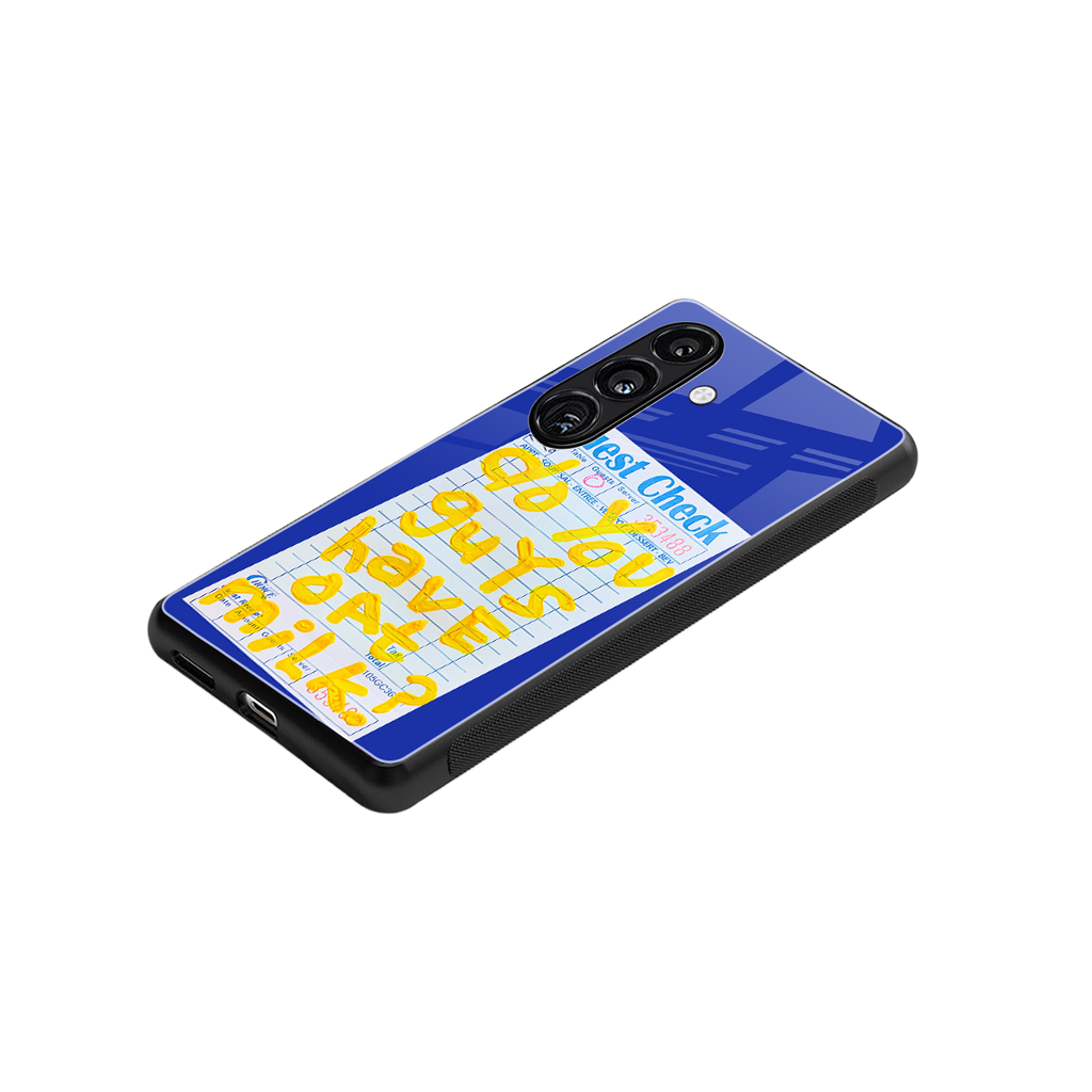oat milk back phone cover | glass case for samsung galaxy s24
