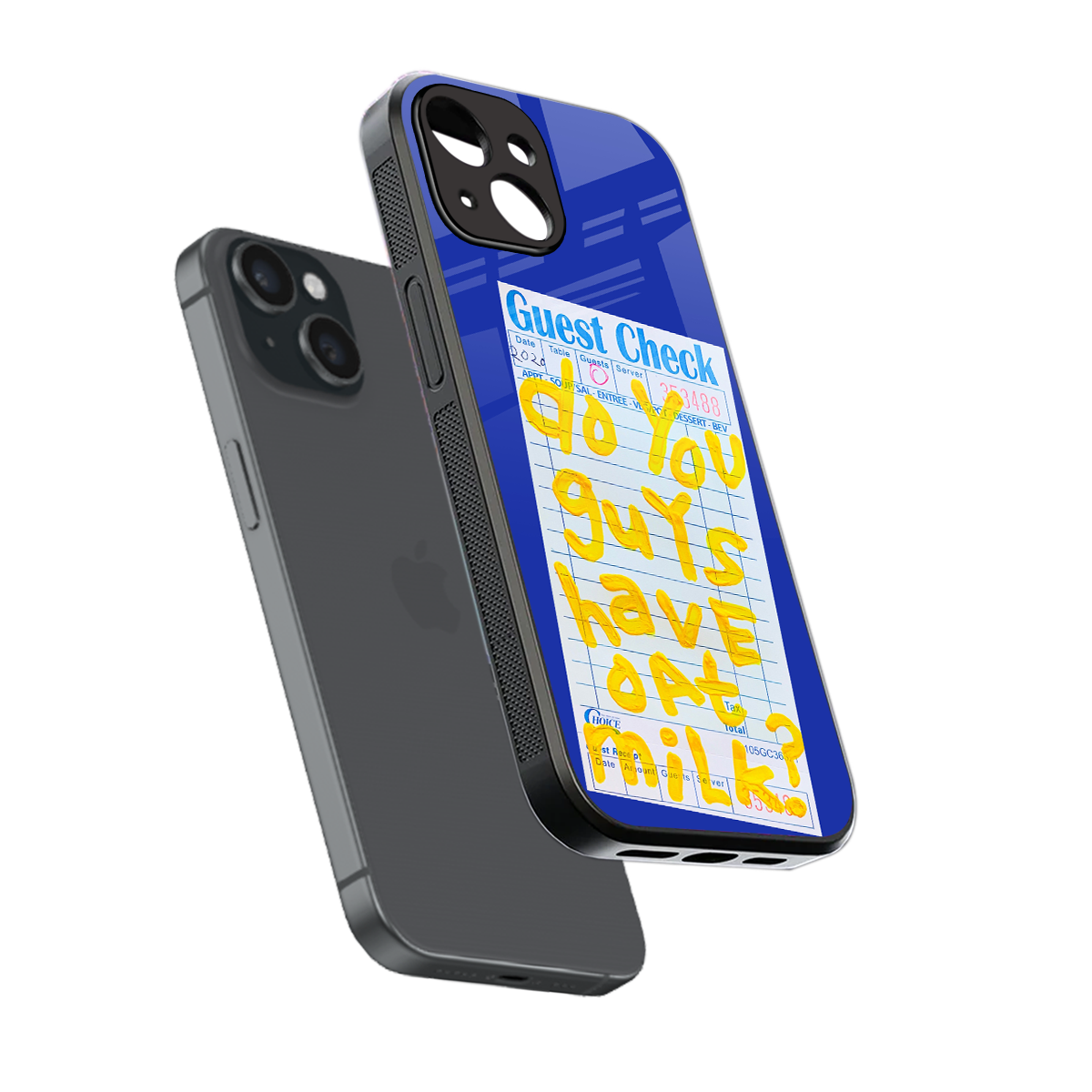 oat milk back phone cover | glass case for iphone 15