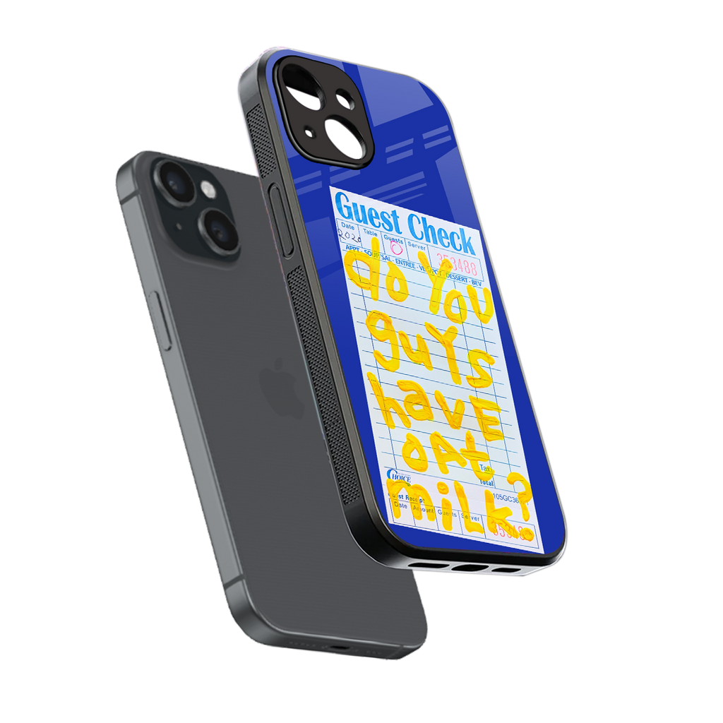 oat milk back phone cover | glass case for iphone 14