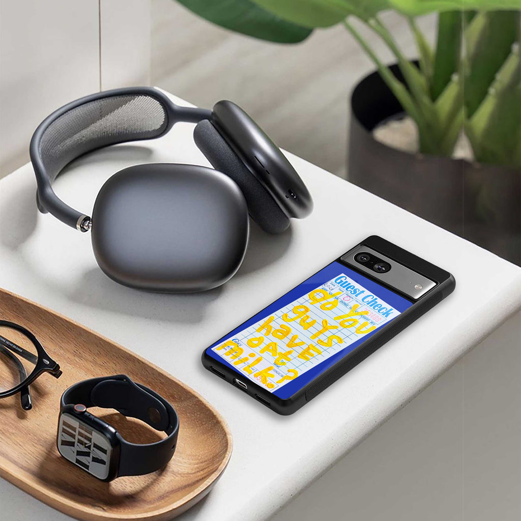 oat milk back phone cover | glass case for google pixel 6