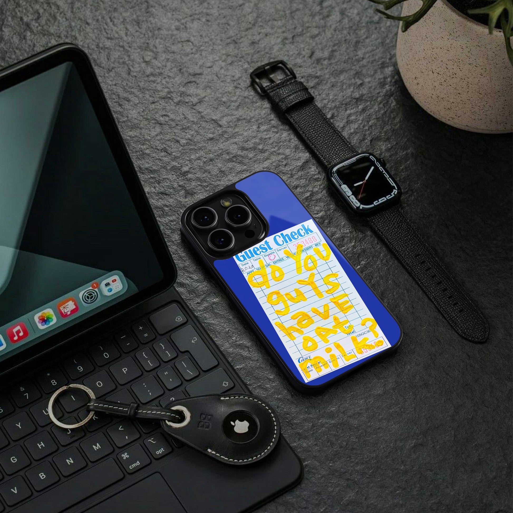 oat milk back phone cover | glass case for samsung galaxy s24 ultra