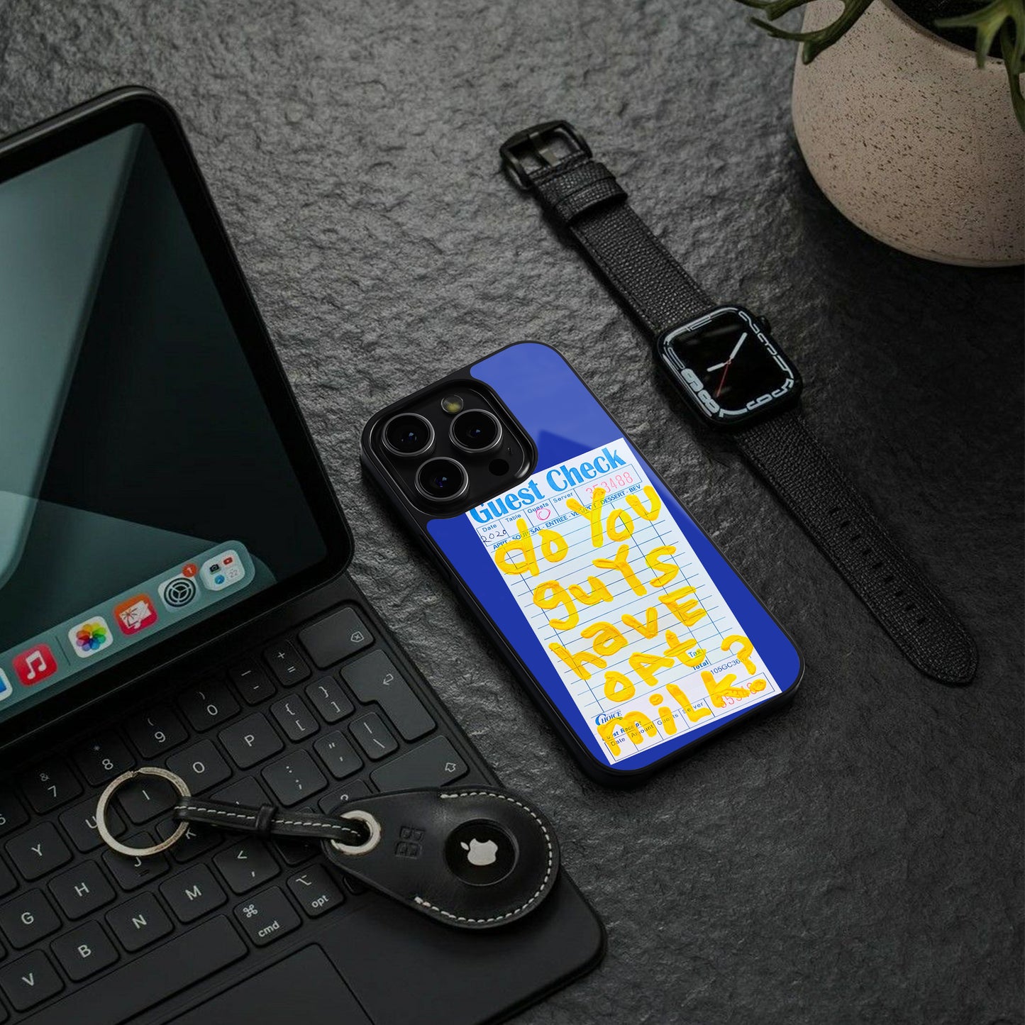 oat milk back phone cover | glass case for iphone 15 pro