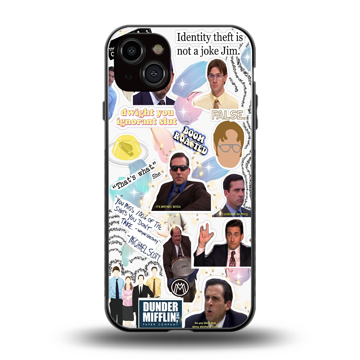 office mix back phone cover | glass case for iphone 15 plus