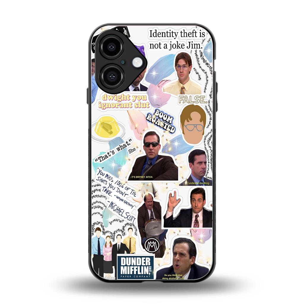 office mix back phone cover | glass case for iphone 16 plus