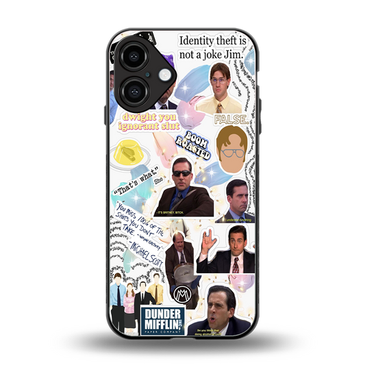 office mix back phone cover | glass case for iphone 16 plus