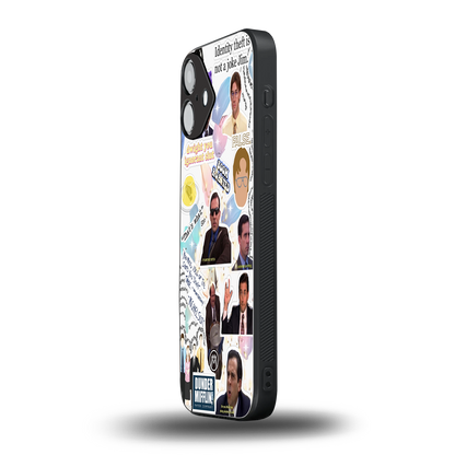 office mix back phone cover | glass case for iphone 16 plus