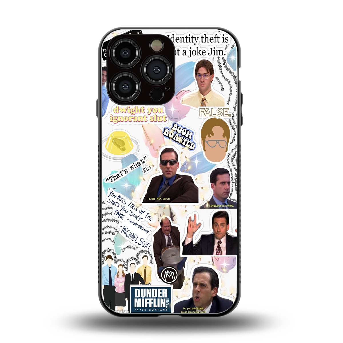 office mix back phone cover | glass case for iphone 16 pro max