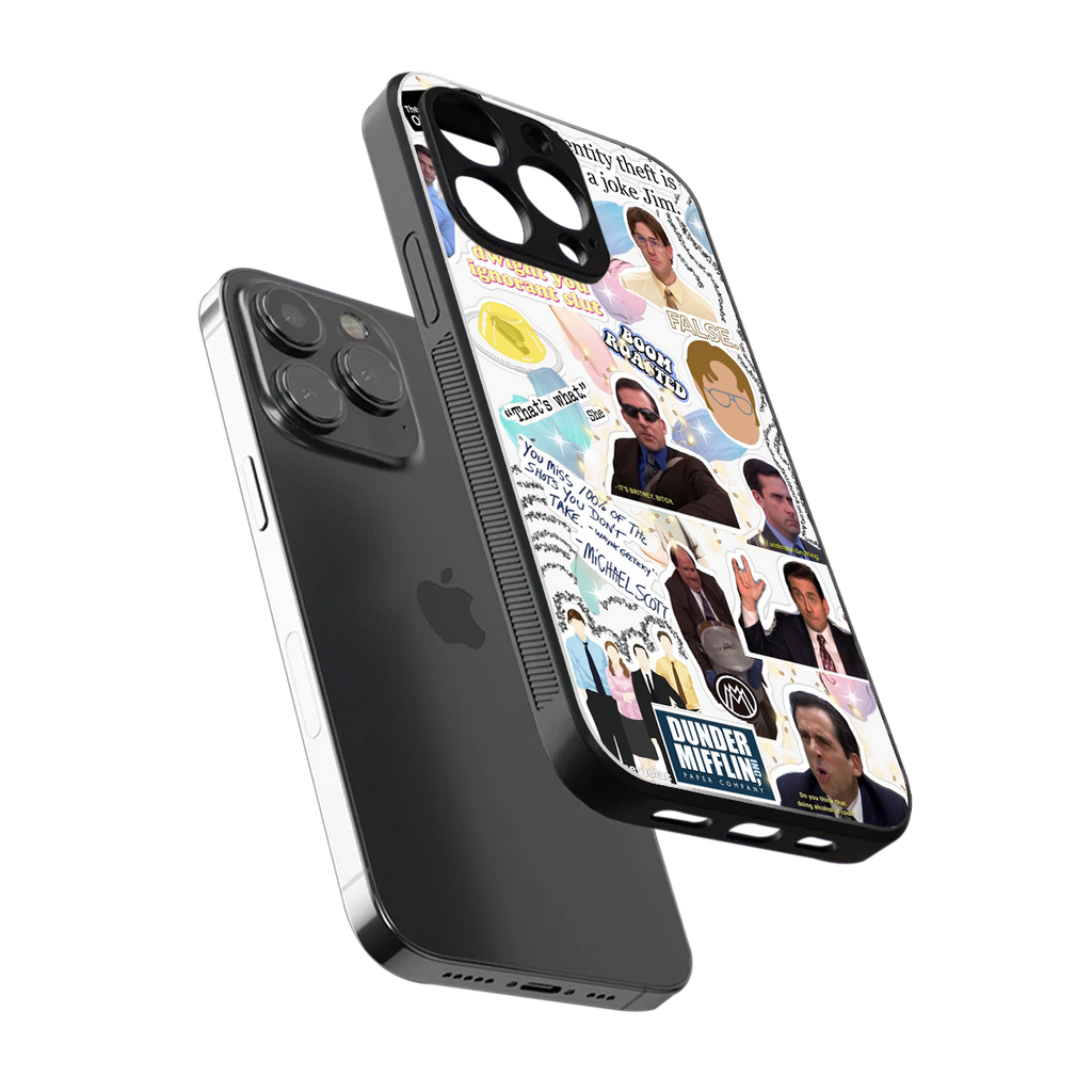 office mix back phone cover | glass case for iphone 16 pro max