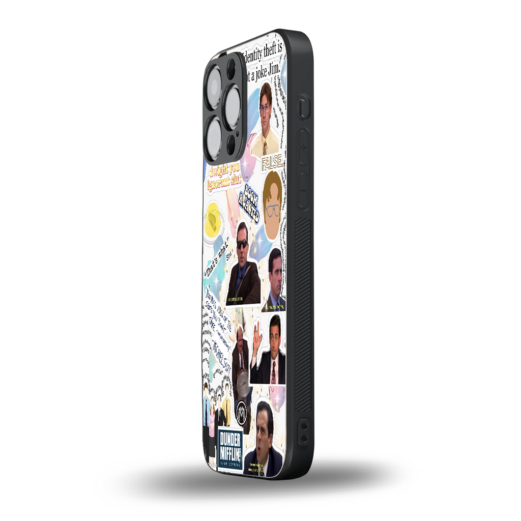 office mix back phone cover | glass case for iphone 16 pro max