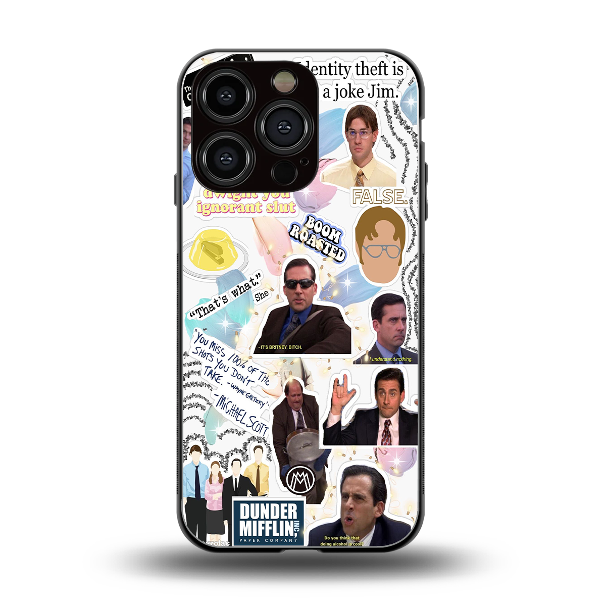 office mix back phone cover | glass case for iphone 16 pro