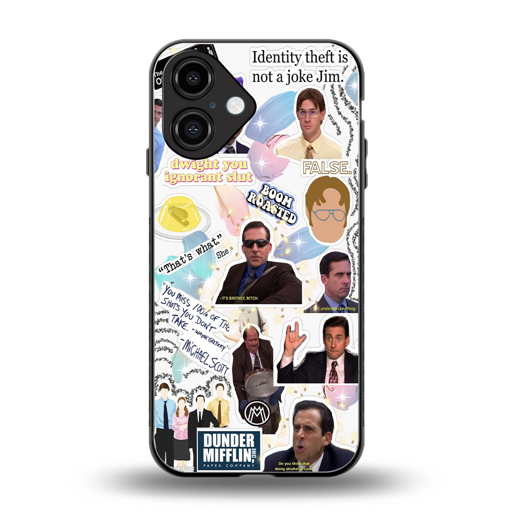 office mix back phone cover | glass case for iphone 16