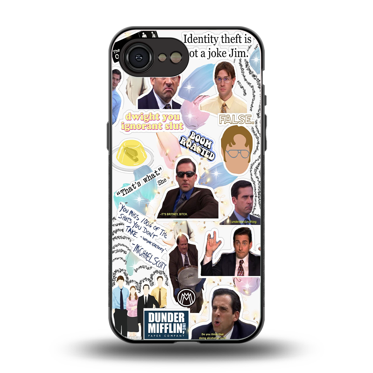 office mix back phone cover | glass case for iphone 16e