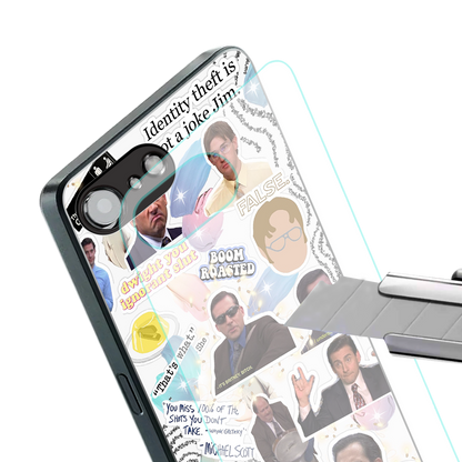 office mix back phone cover | glass case for iphone 16e