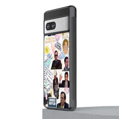 office mix back phone cover | glass case for Google Pixel 7A