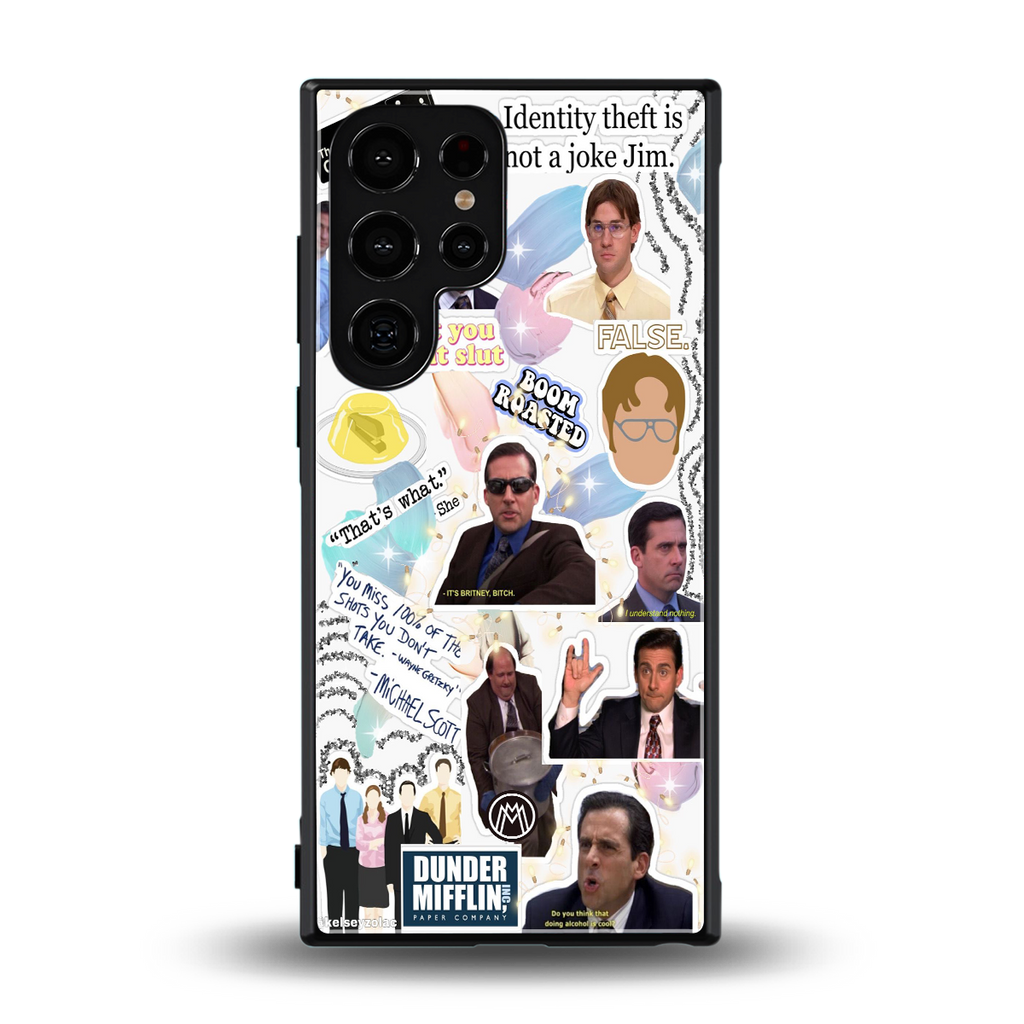 office mix back phone cover | glass case for samsung galaxy s24 ultra