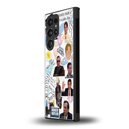 office mix back phone cover | glass case for samsung galaxy s24 ultra