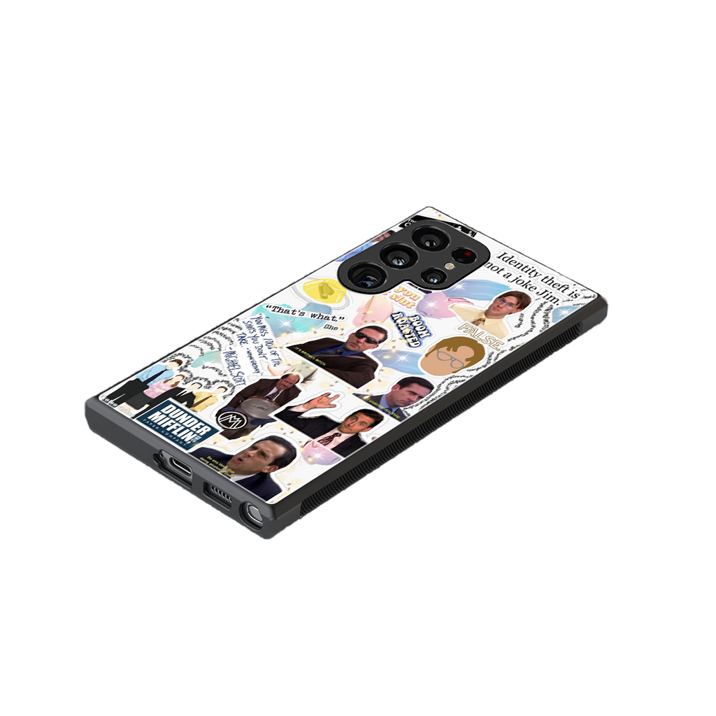 office mix back phone cover | glass case for samsung galaxy s23 ultra