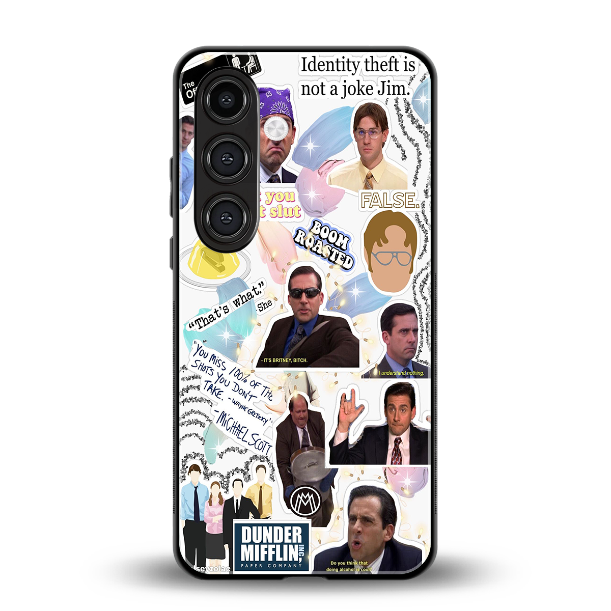 office mix back phone cover | glass case for samsung galaxy s24 plus