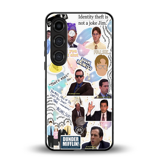 office mix back phone cover | glass case for samsung galaxy s24 plus