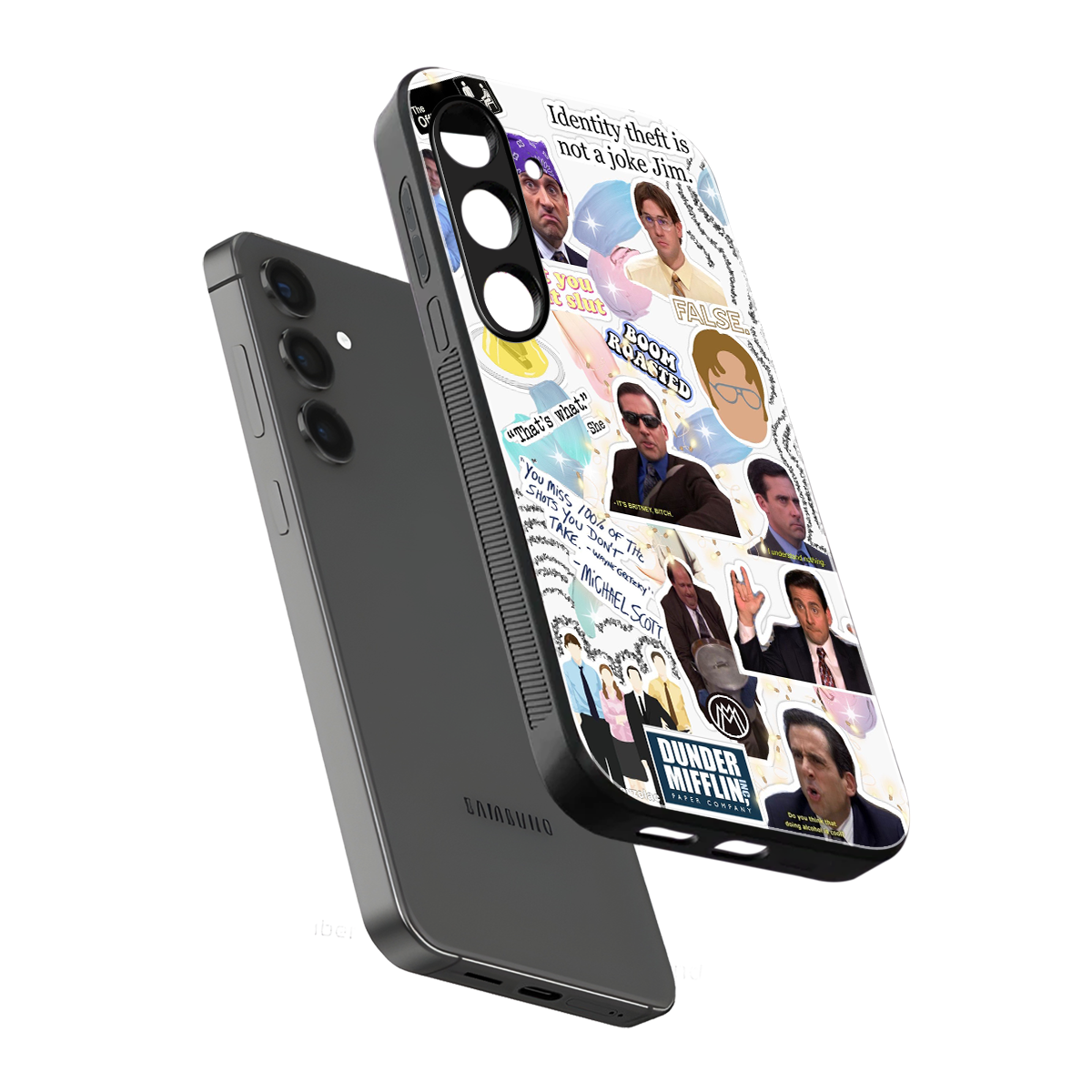 office mix back phone cover | glass case for samsung galaxy s24 plus