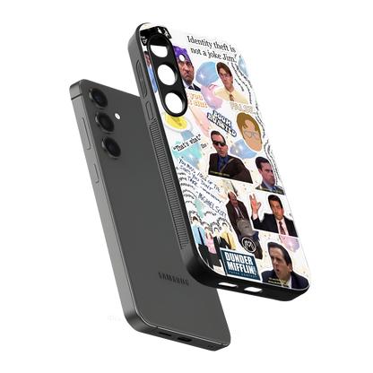 office mix back phone cover | glass case for samsung galaxy s24 fe