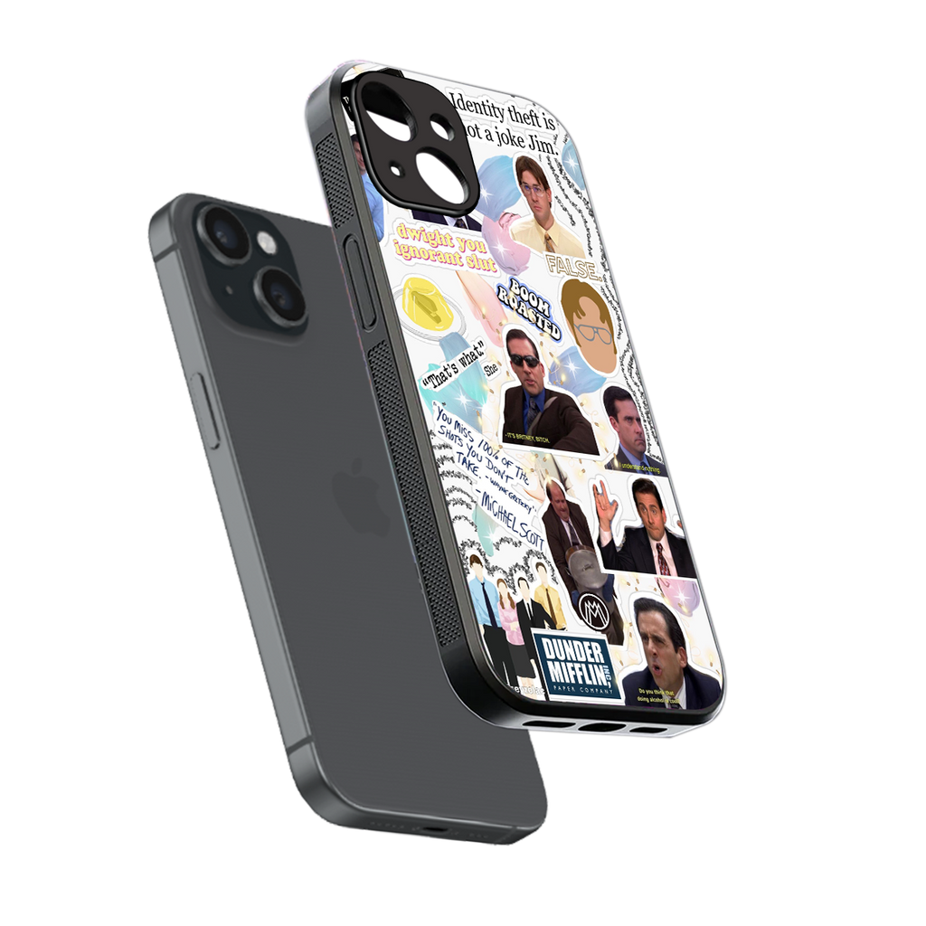 office mix back phone cover | glass case for iphone 15