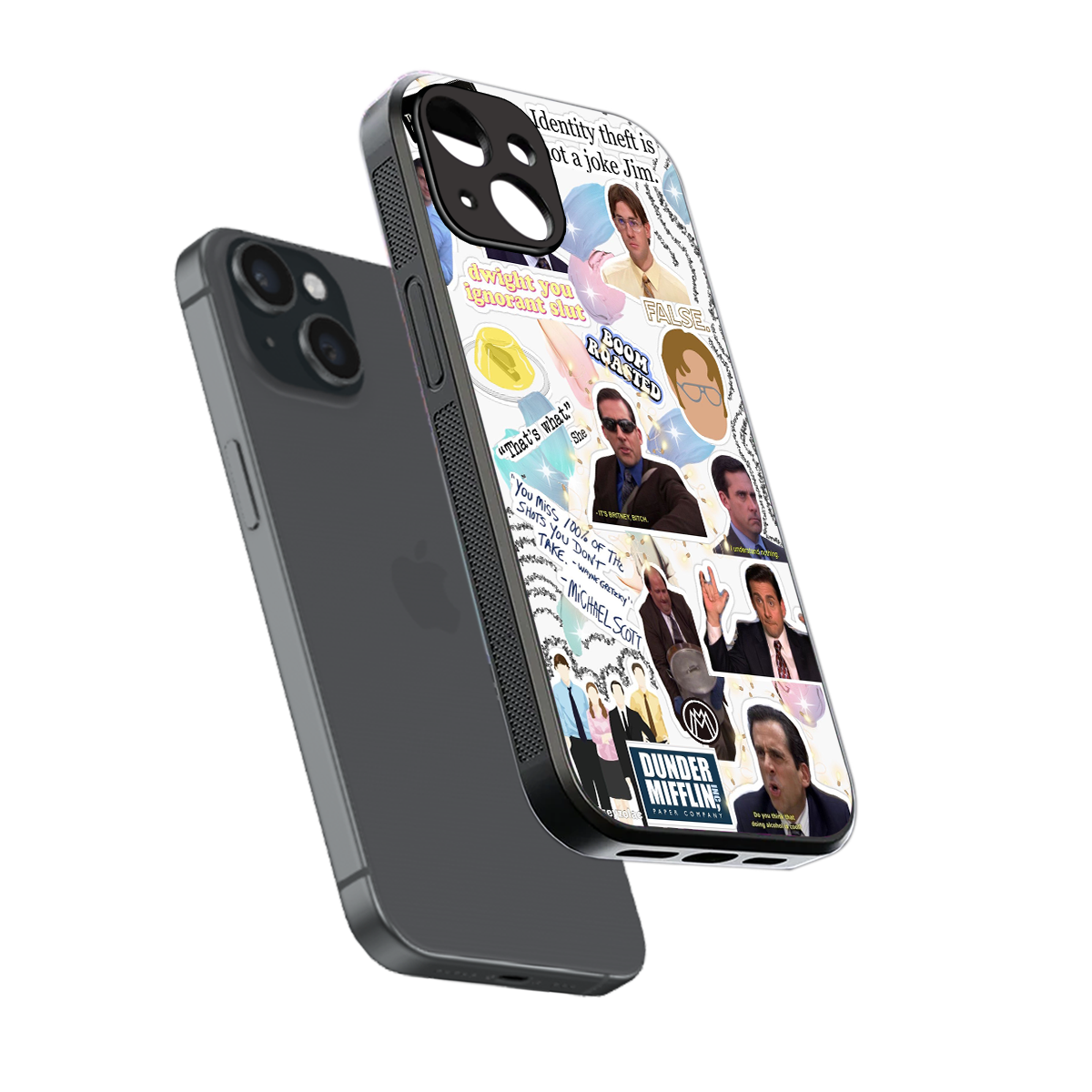 office mix back phone cover | glass case for iphone 15