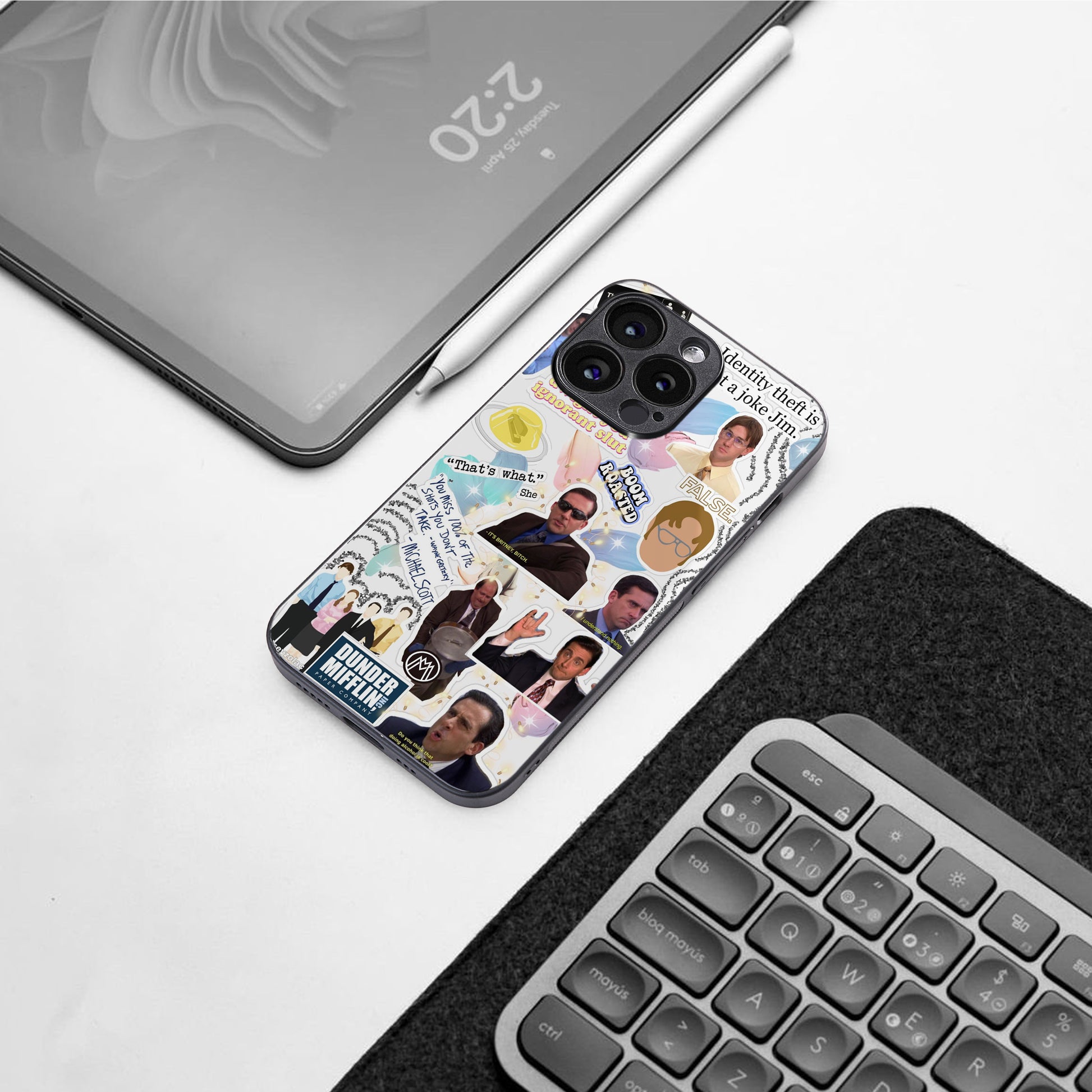 office mix back phone cover | glass case for iphone 16