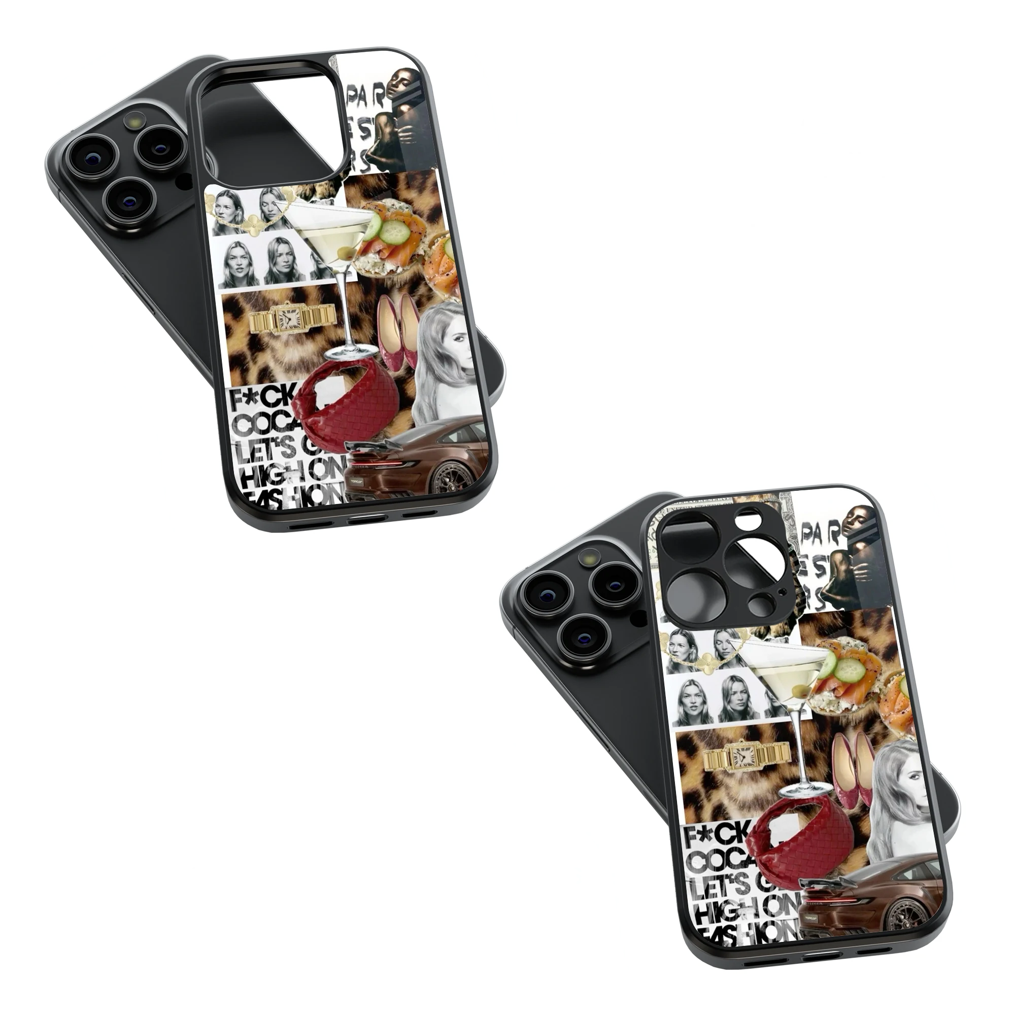 Trendy Glass Back Mobile Case for iPhone, Samsung, Redmi, OnePlus, Google Pixel, Motorola